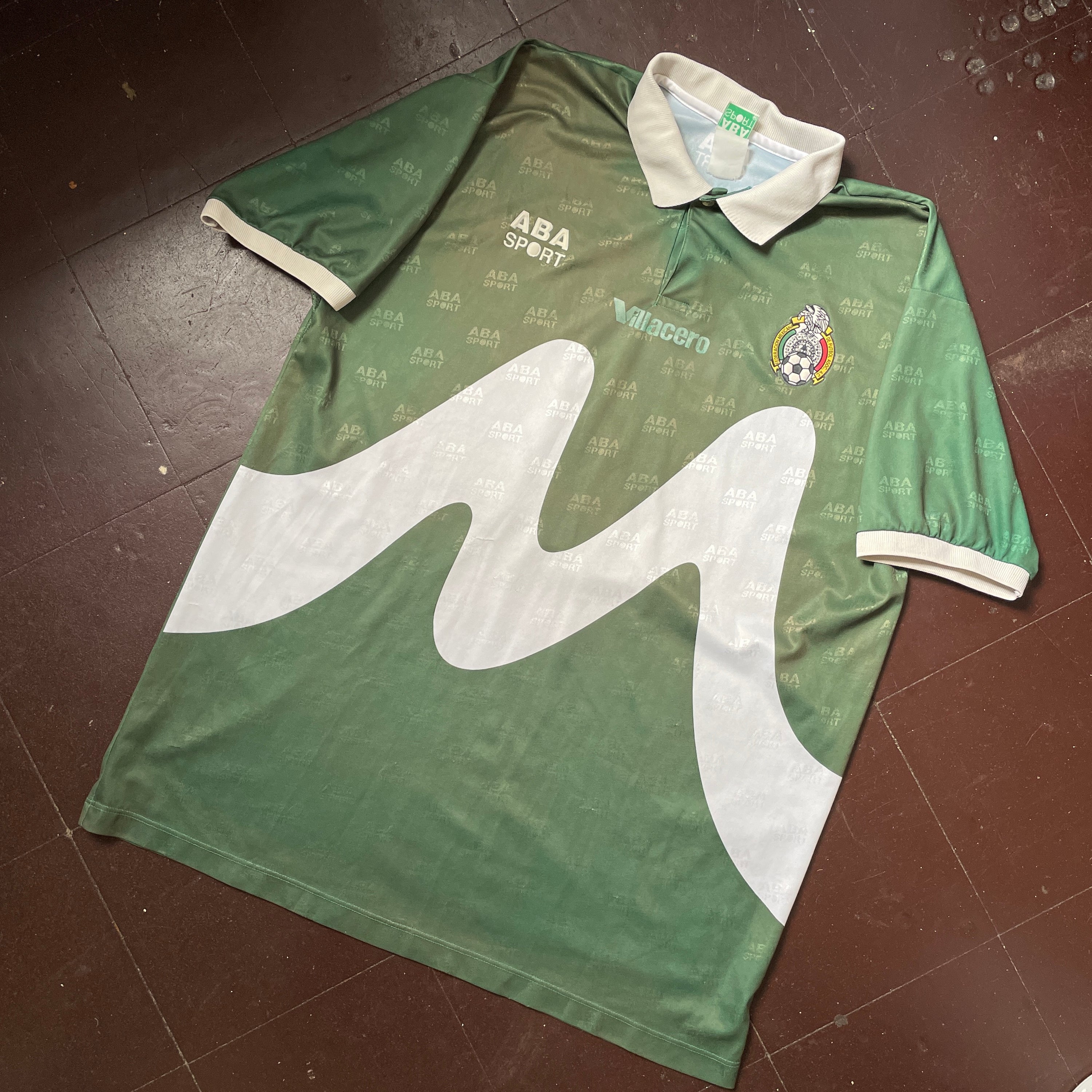 US XL - ABA SPORT MEXICO SOCCER JERSEY "GREEN" HOME [1995]
