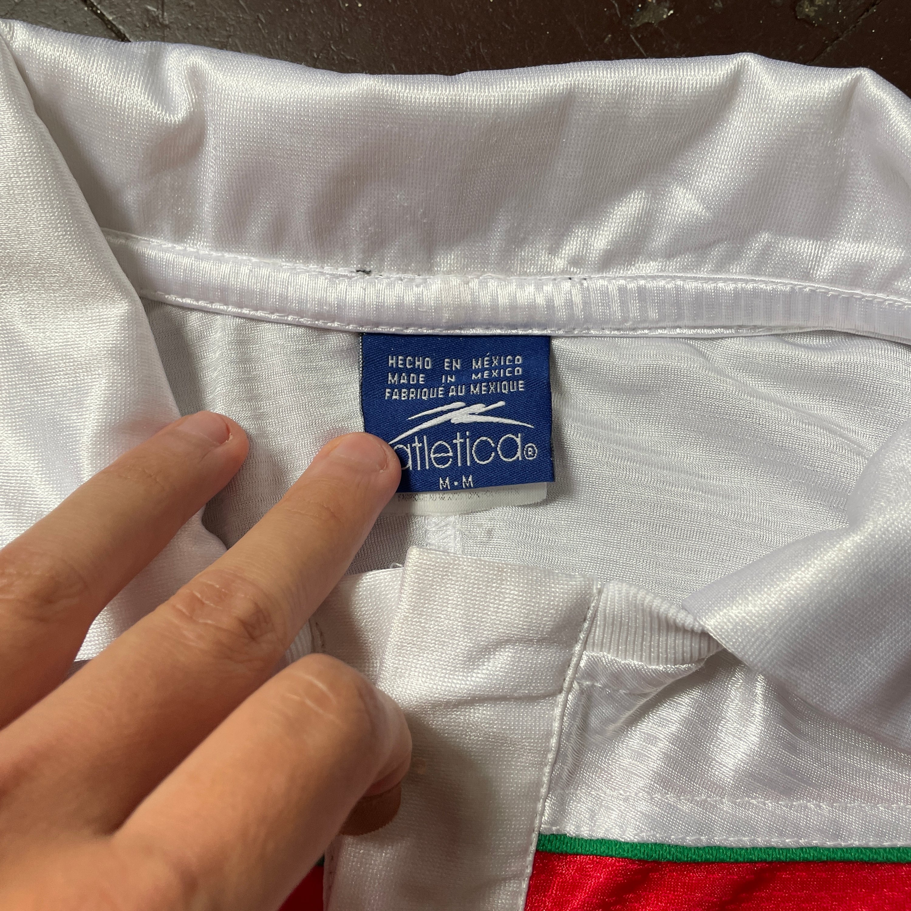 US M - ATLETICA MEXICO SOCCER JERSEY "WHITE RED" [2000]