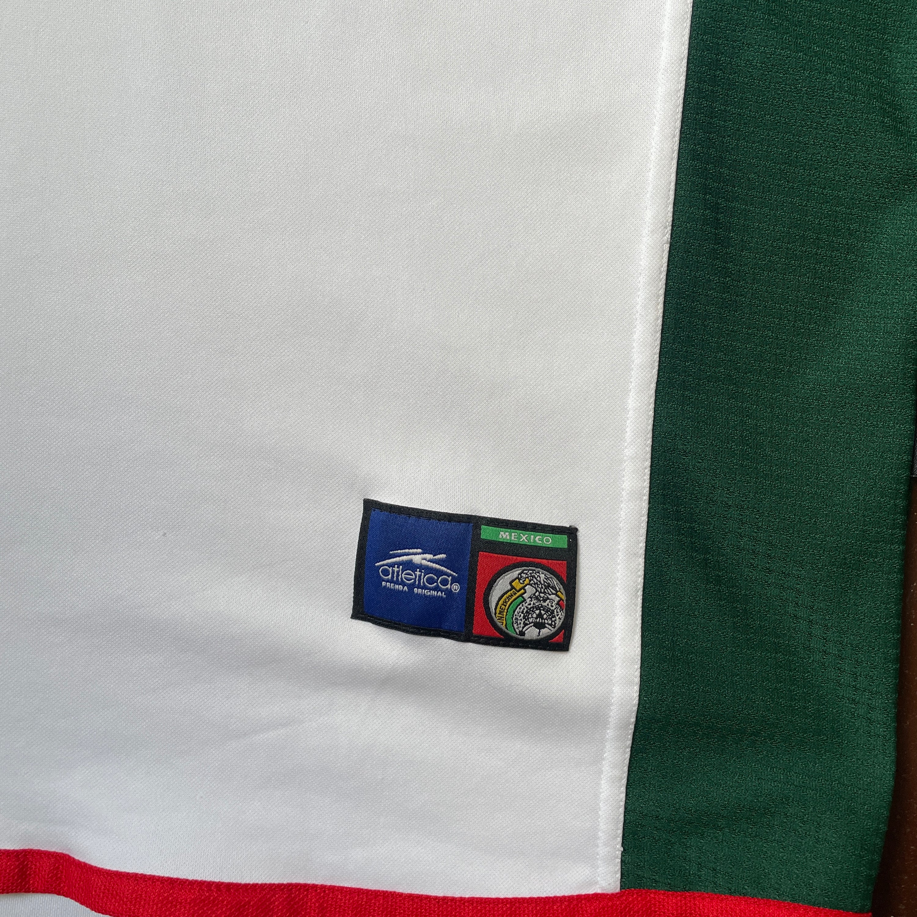 US XL - ATLETICA MEXICO SOCCER JERSEY "WHITE RED" [2001]