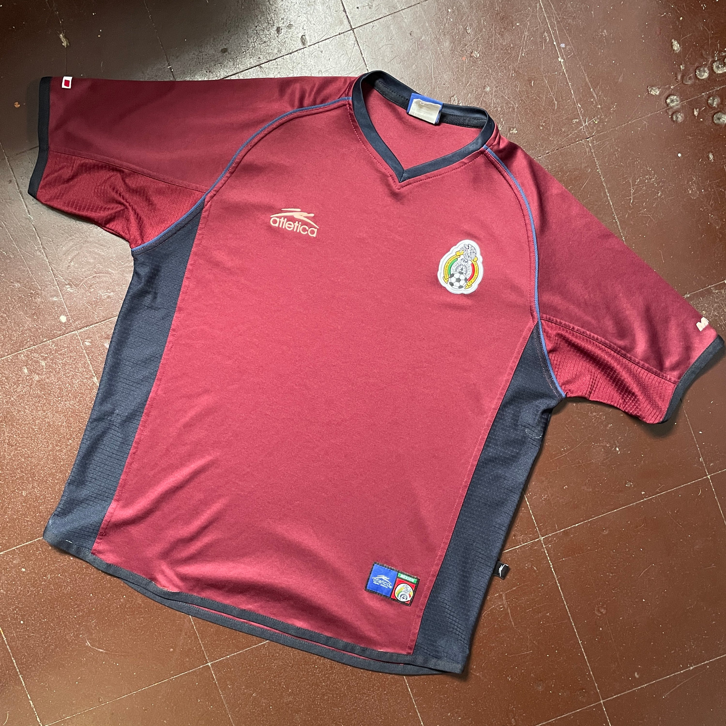 US L - ATLETICA MEXICO SOCCER JERSEY "BURGUNDY VINO" [2000]