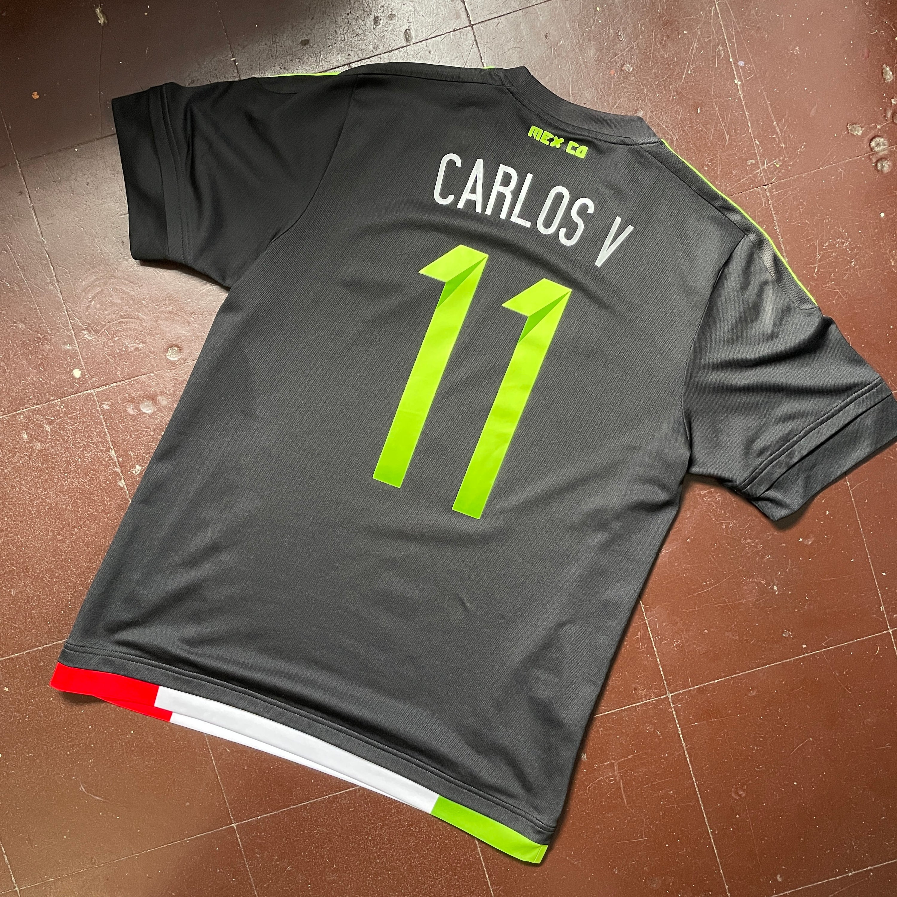 US M - ADIDAS MEXICO SOCCER JERSEY "CARLOS VELA" BLACK [2015]